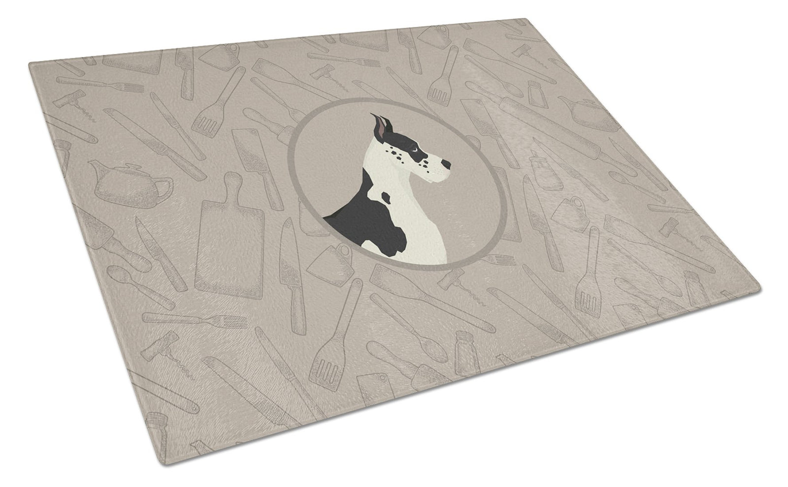 Great Dane In the Kitchen Glass Cutting Board Large CK2189LCB by Caroline's Treasures