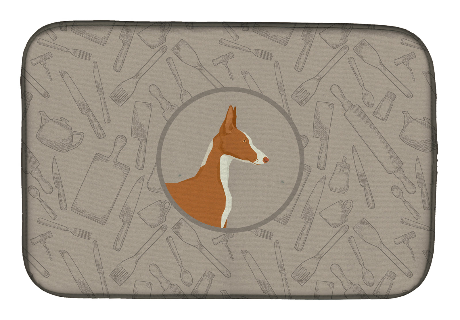 Ibizan Hound In the Kitchen Dish Drying Mat CK2192DDM  the-store.com.