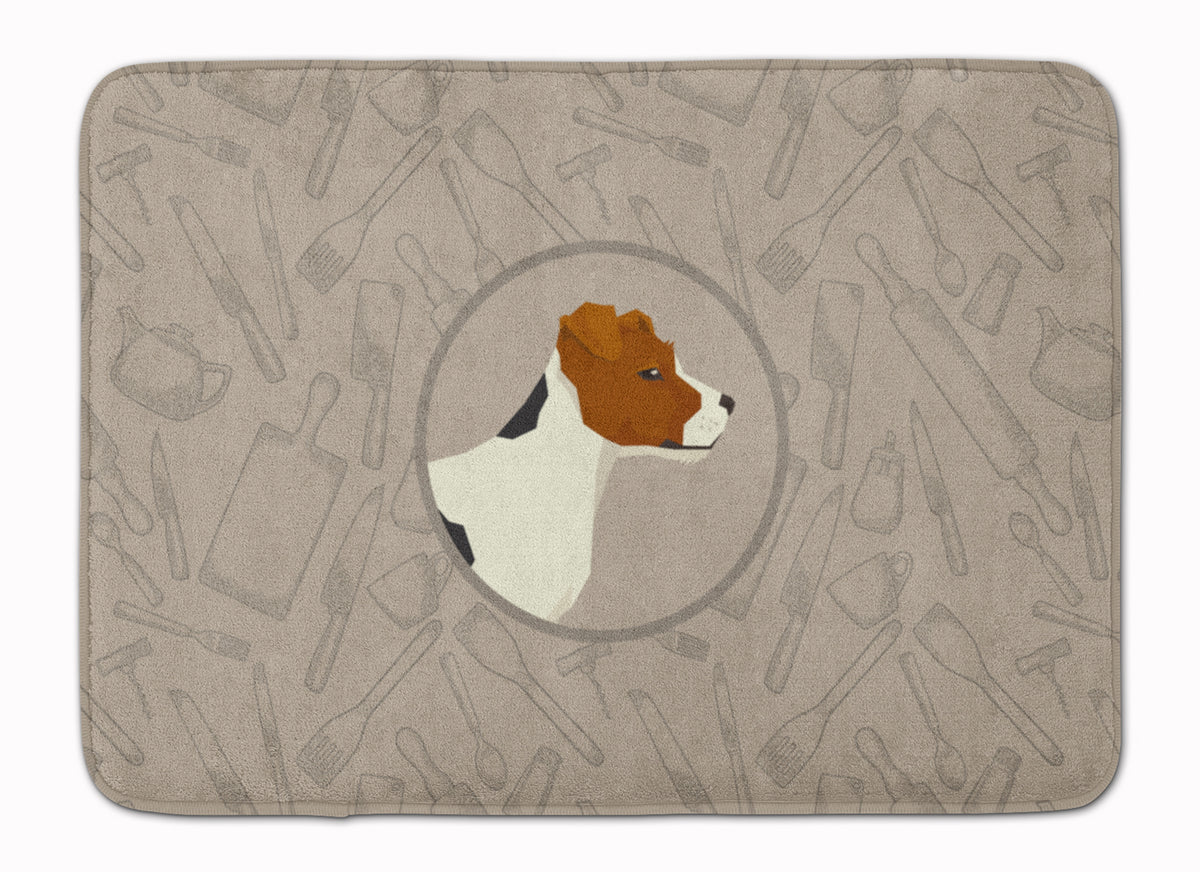 Jack Russell Terrier In the Kitchen Machine Washable Memory Foam Mat CK2194RUG - the-store.com