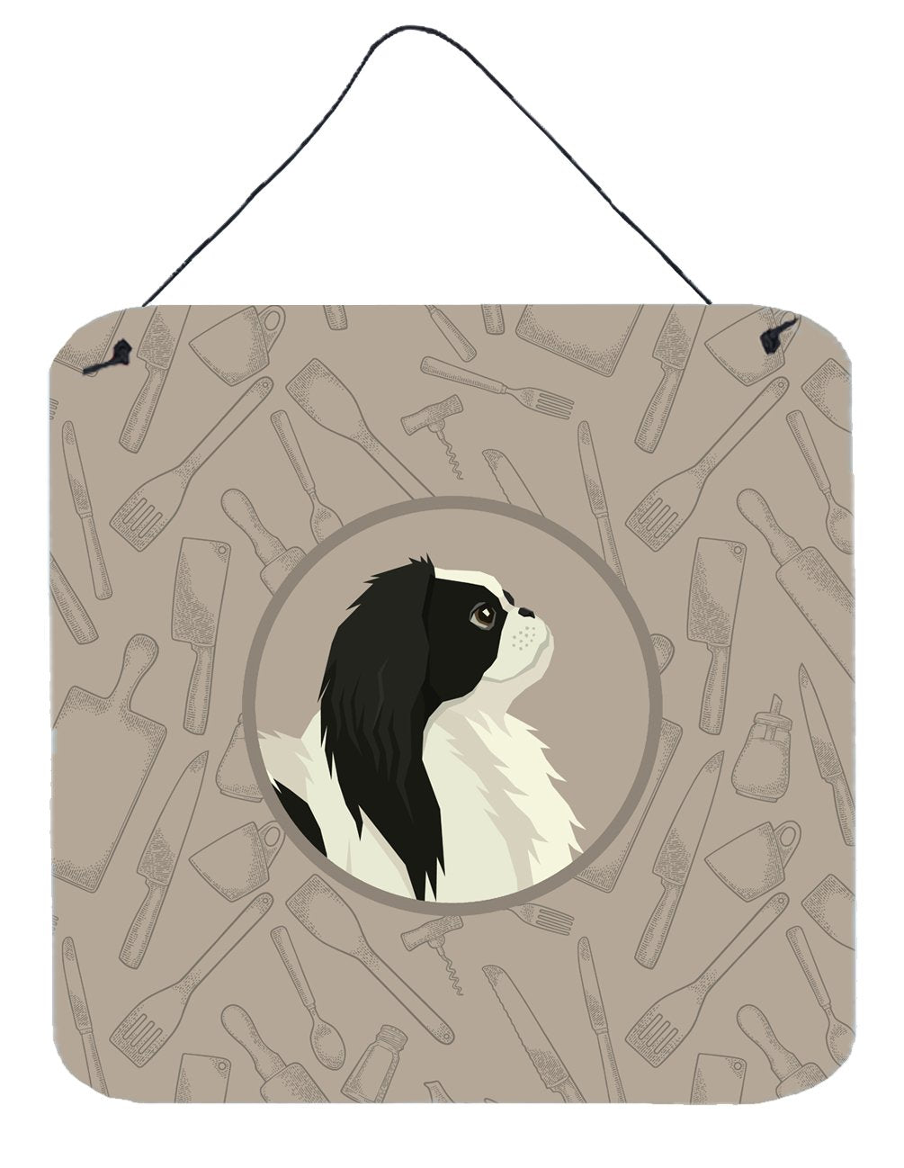 Japanese Chin In the Kitchen Wall or Door Hanging Prints CK2195DS66 by Caroline&#39;s Treasures