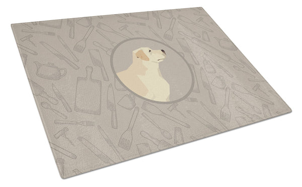 Labrador Retriever In the Kitchen Glass Cutting Board Large CK2196LCB by Caroline's Treasures