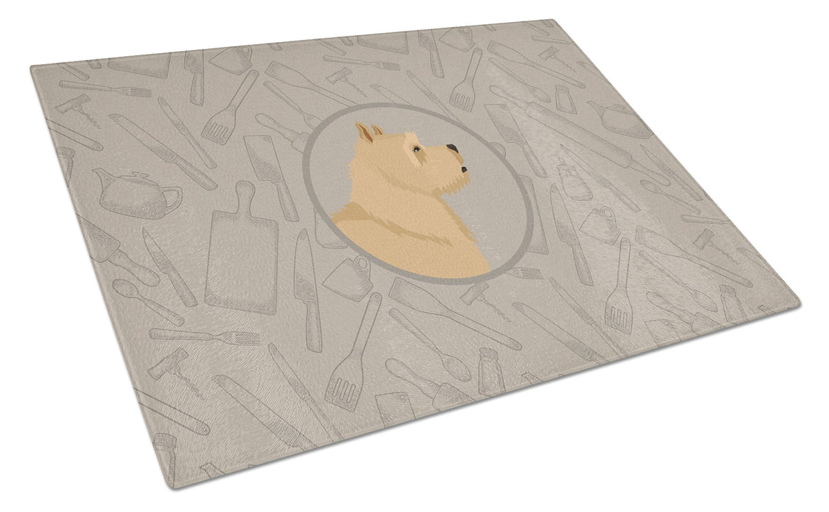 Norwich Terrier In the Kitchen Glass Cutting Board Large CK2198LCB by Caroline&#39;s Treasures
