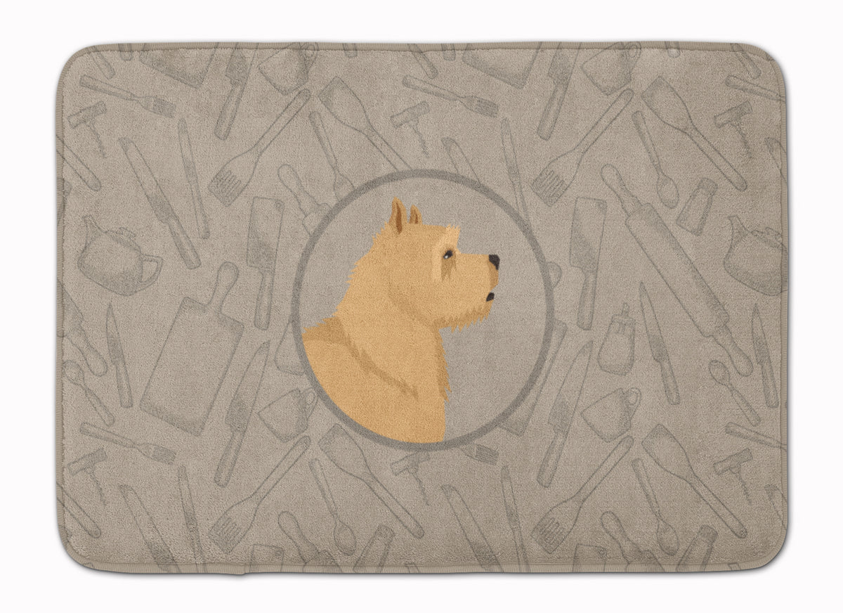 Norwich Terrier In the Kitchen Machine Washable Memory Foam Mat CK2198RUG - the-store.com