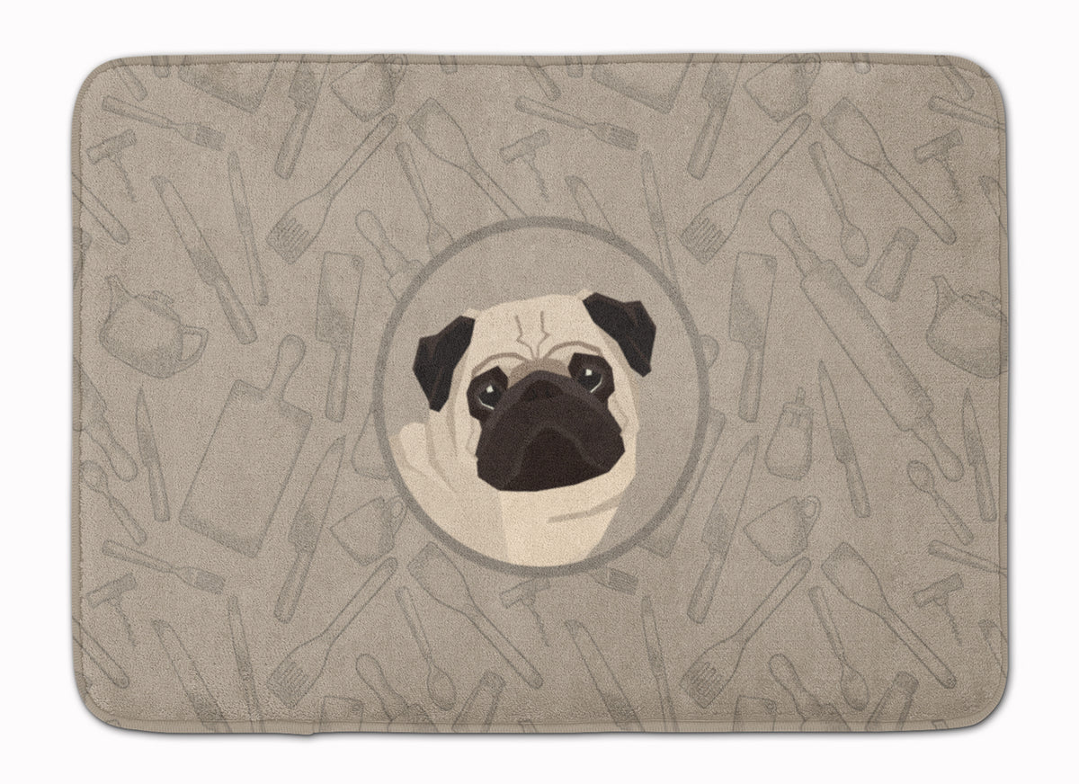 Pug In the Kitchen Machine Washable Memory Foam Mat CK2204RUG - the-store.com