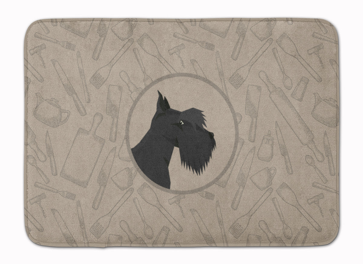 Scottish Terrier In the Kitchen Machine Washable Memory Foam Mat CK2207RUG - the-store.com