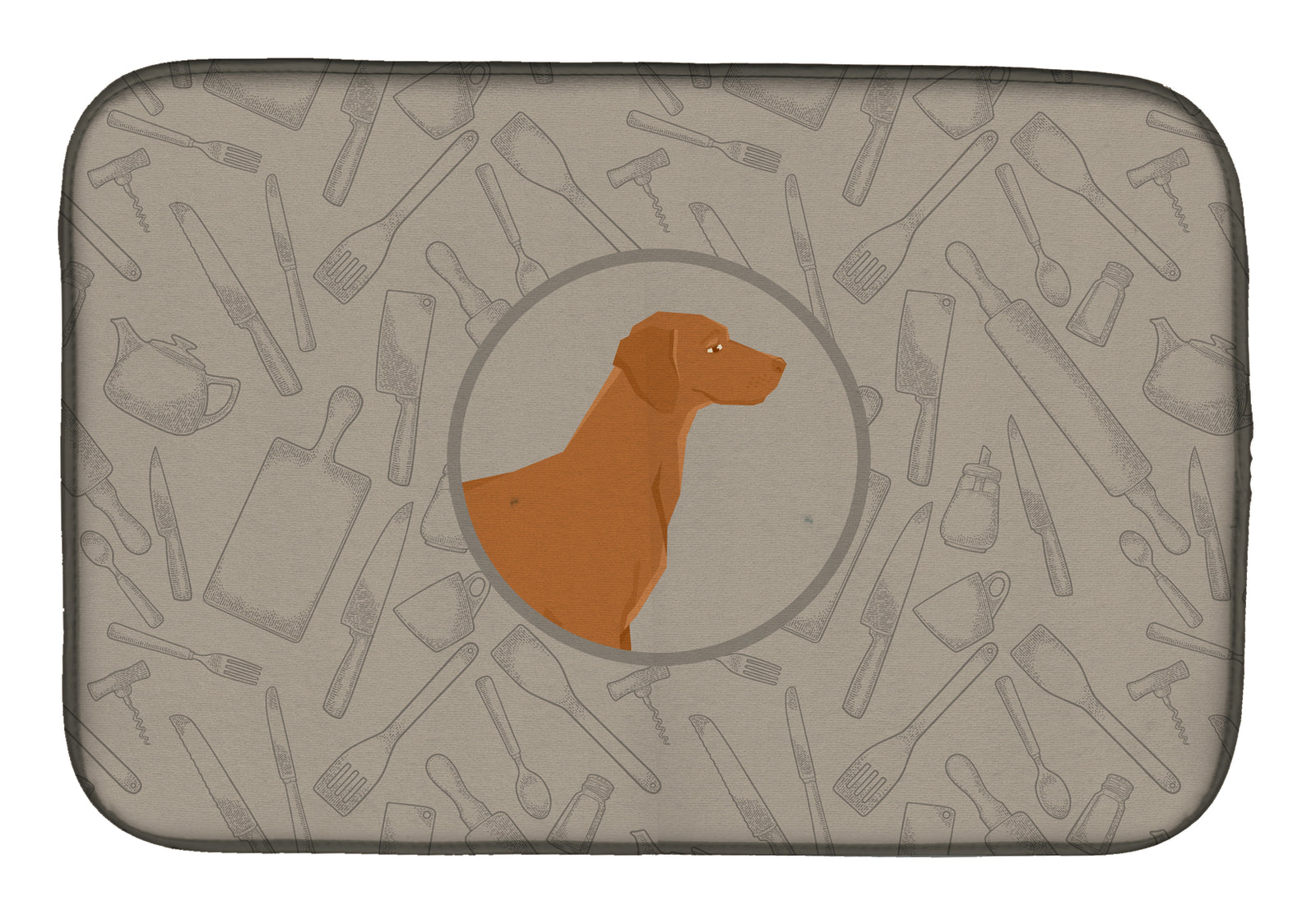 Vizsla In the Kitchen Dish Drying Mat CK2215DDM  the-store.com.