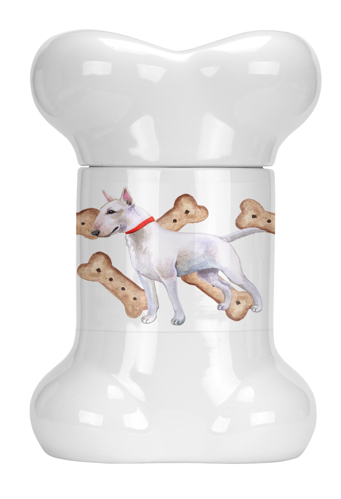 Bull Terrier Bone Shaped Treat Jar CK2273BSTJ by Caroline&#39;s Treasures