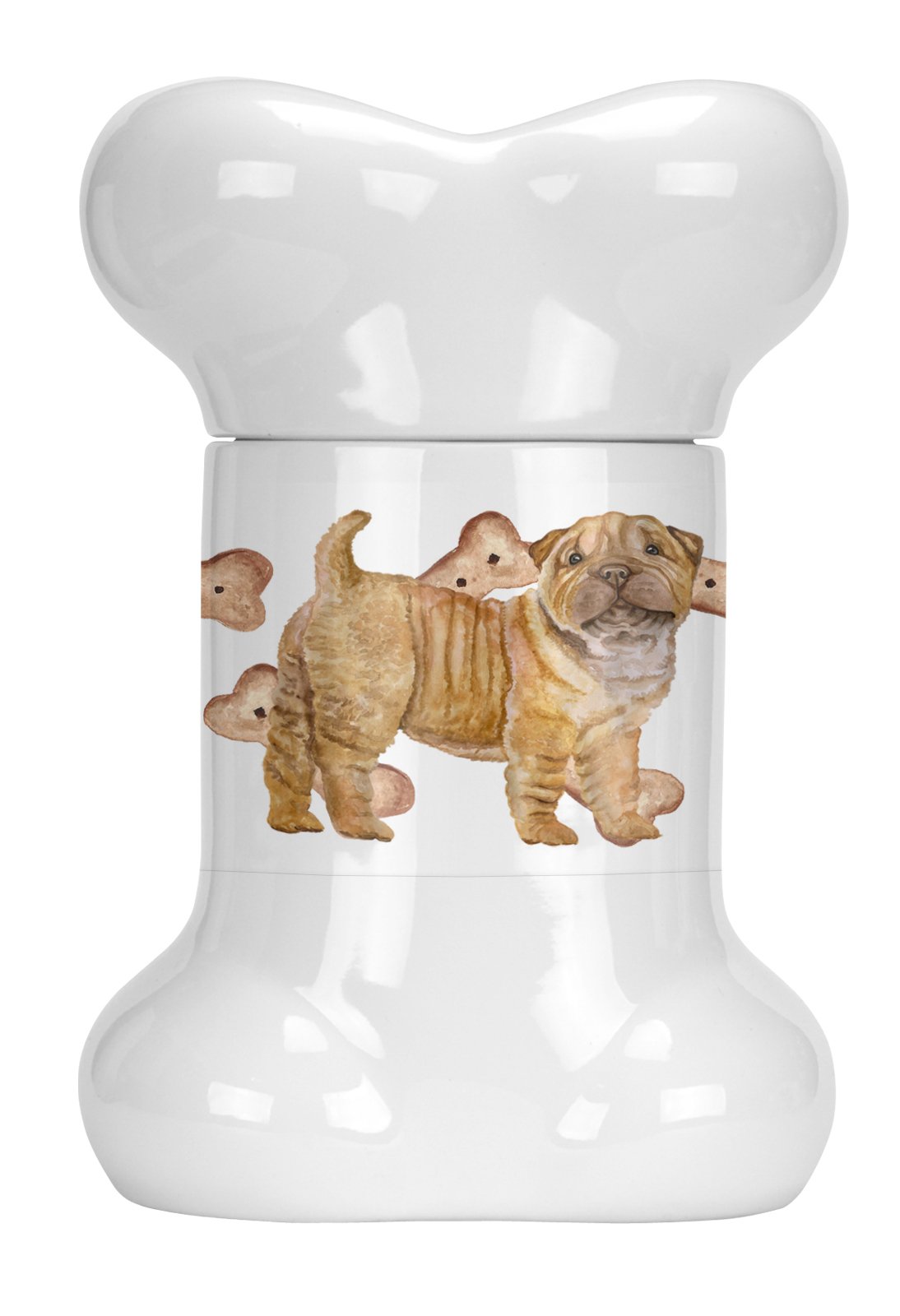 Shar Pei Puppy Bone Shaped Treat Jar CK2299BSTJ by Caroline&#39;s Treasures