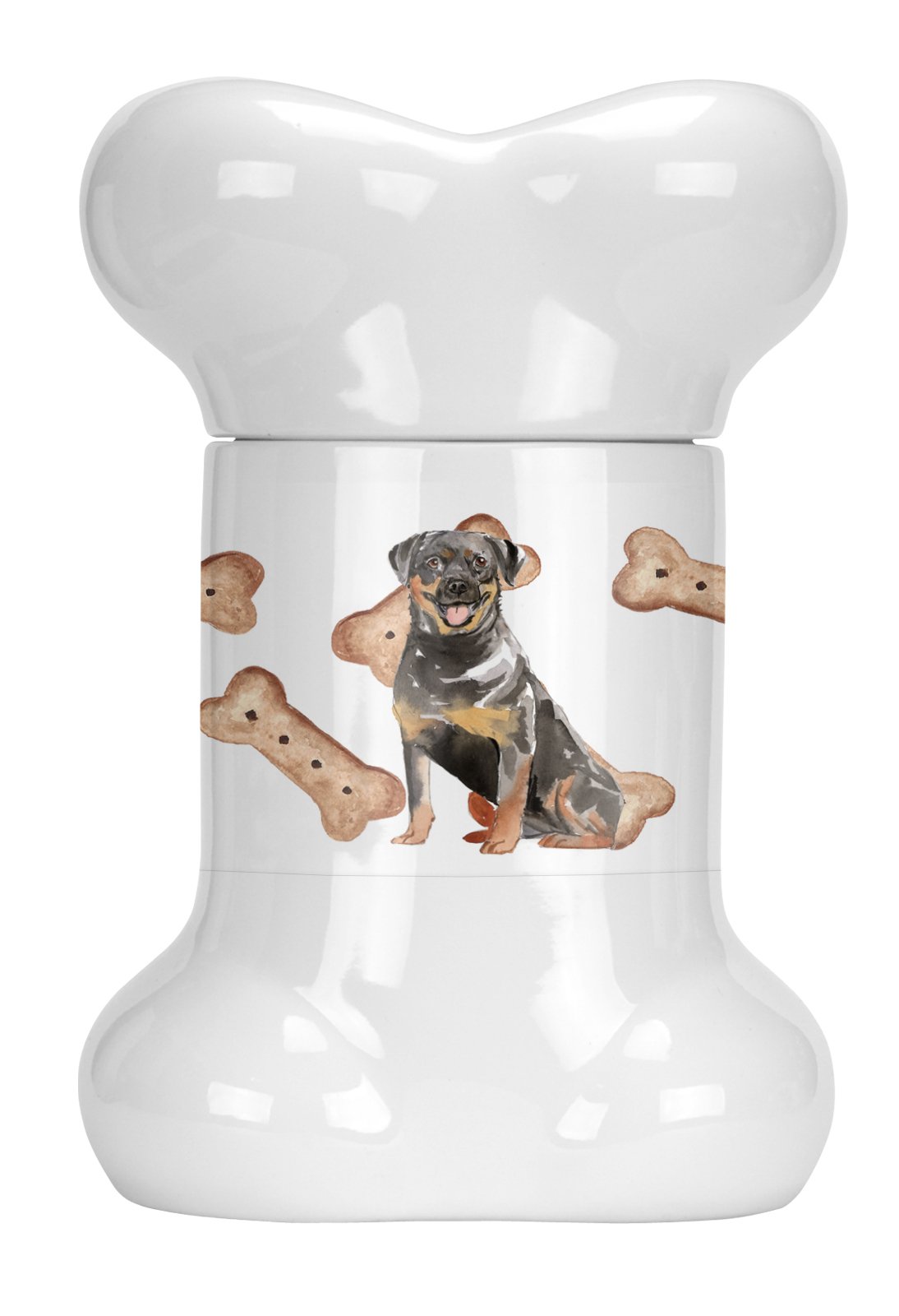 Rottweiler Bone Shaped Treat Jar CK2326BSTJ by Caroline&#39;s Treasures