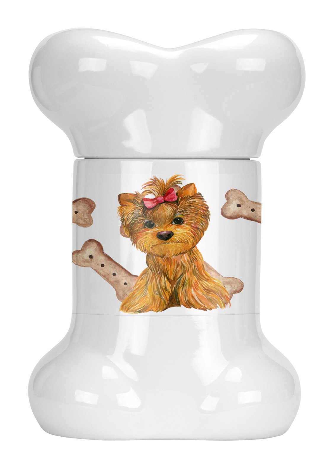 Yorkie Puppy Bone Shaped Treat Jar CK2374BSTJ by Caroline&#39;s Treasures