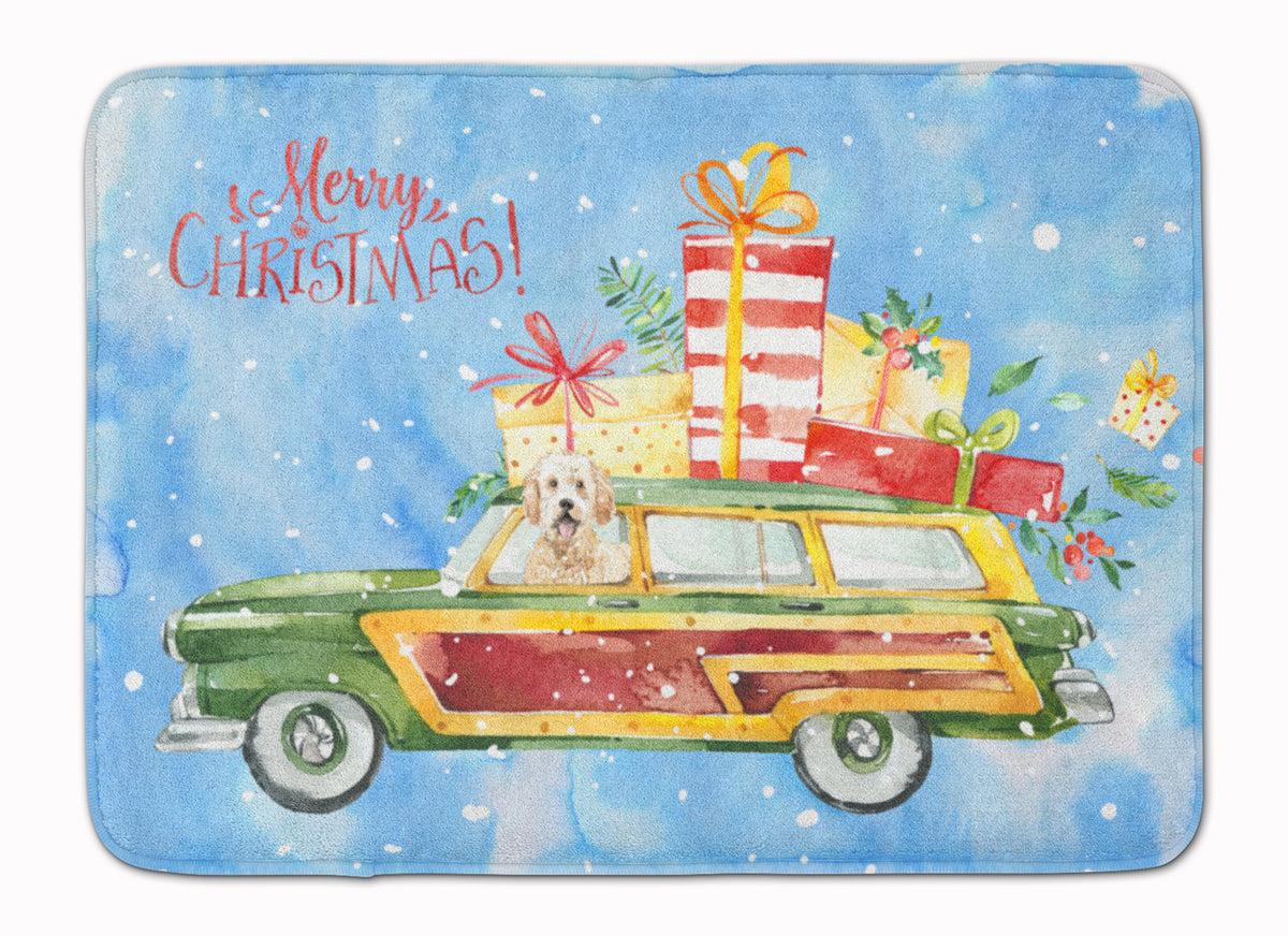 Merry Christmas Goldendoodle Machine Washable Memory Foam Mat CK2406RUG - the-store.com