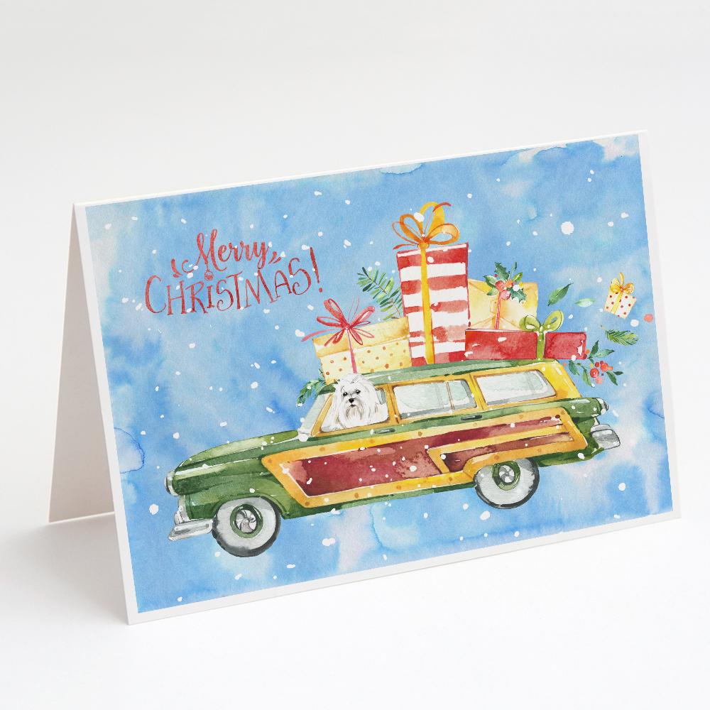 Buy this Merry Christmas Maltese Greeting Cards and Envelopes Pack of 8