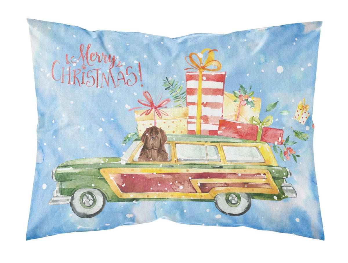 Merry Christmas Newfoundland Fabric Standard Pillowcase CK2416PILLOWCASE by Caroline&#39;s Treasures