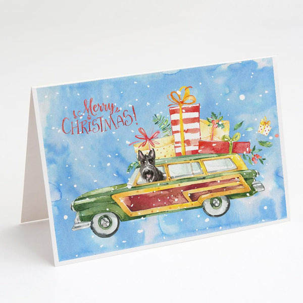 Buy this Merry Christmas Scottish Terrier Greeting Cards and Envelopes Pack of 8