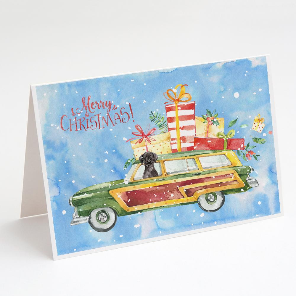 Buy this Merry Christmas Black Labrador Retriever Greeting Cards and Envelopes Pack of 8