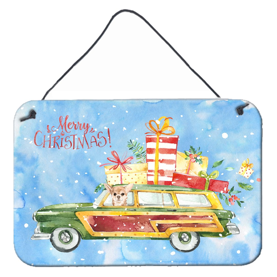 Merry Christmas Chihuahua Wall or Door Hanging Prints CK2449DS812 by Caroline's Treasures