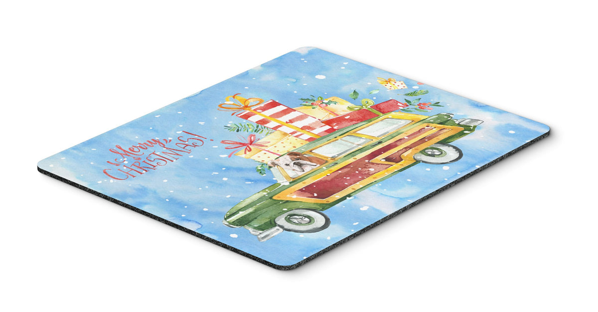 Merry Christmas English Bulldog Mouse Pad, Hot Pad or Trivet CK2453MP by Caroline&#39;s Treasures
