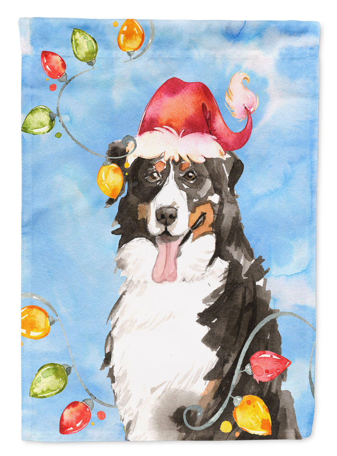 Christmas Lights Bernese Mountain Dog Flag Canvas House Size CK2469CHF  the-store.com.