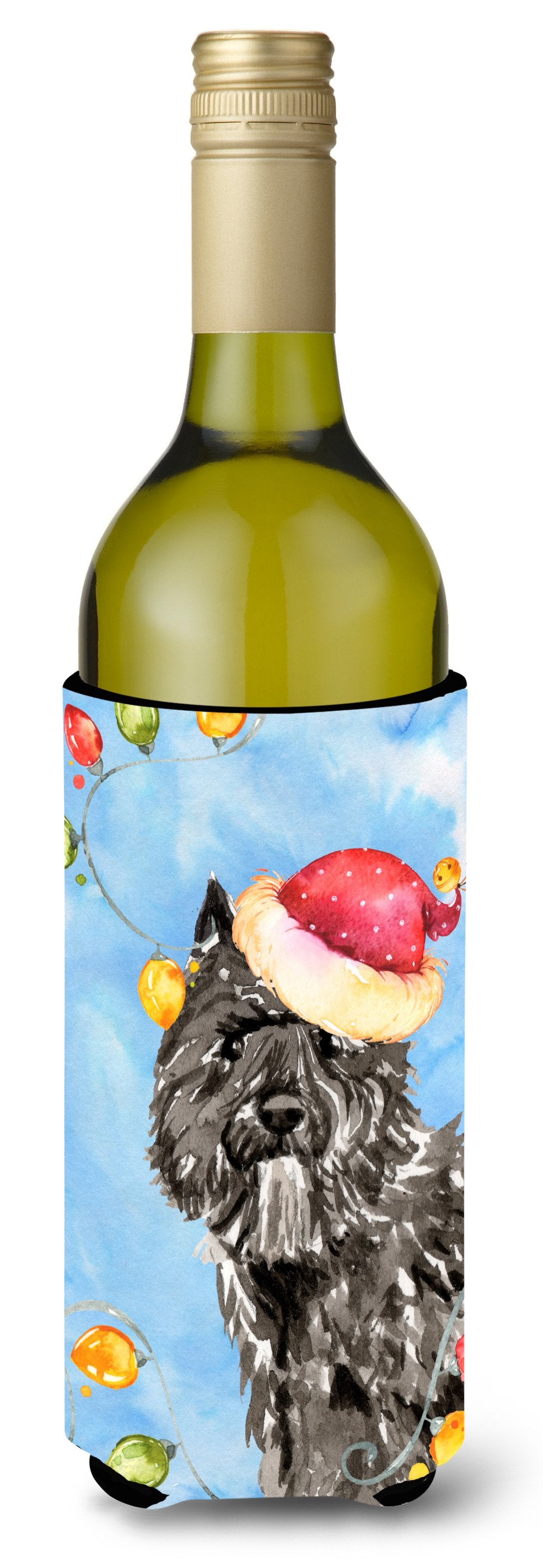Christmas Lights Bouvier des Flandres Wine Bottle Beverage Insulator Hugger CK2470LITERK by Caroline&#39;s Treasures