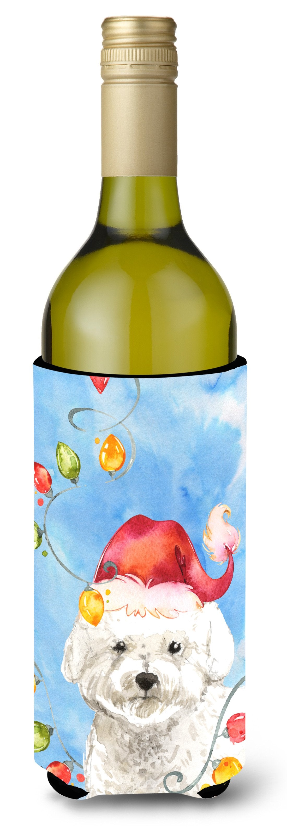 Christmas Lights Bichon Frise Wine Bottle Beverage Insulator Hugger CK2472LITERK by Caroline&#39;s Treasures