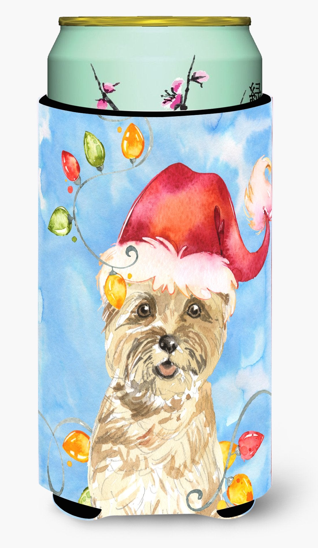 Christmas Lights Cairn Terrier Tall Boy Beverage Insulator Hugger CK2474TBC by Caroline&#39;s Treasures