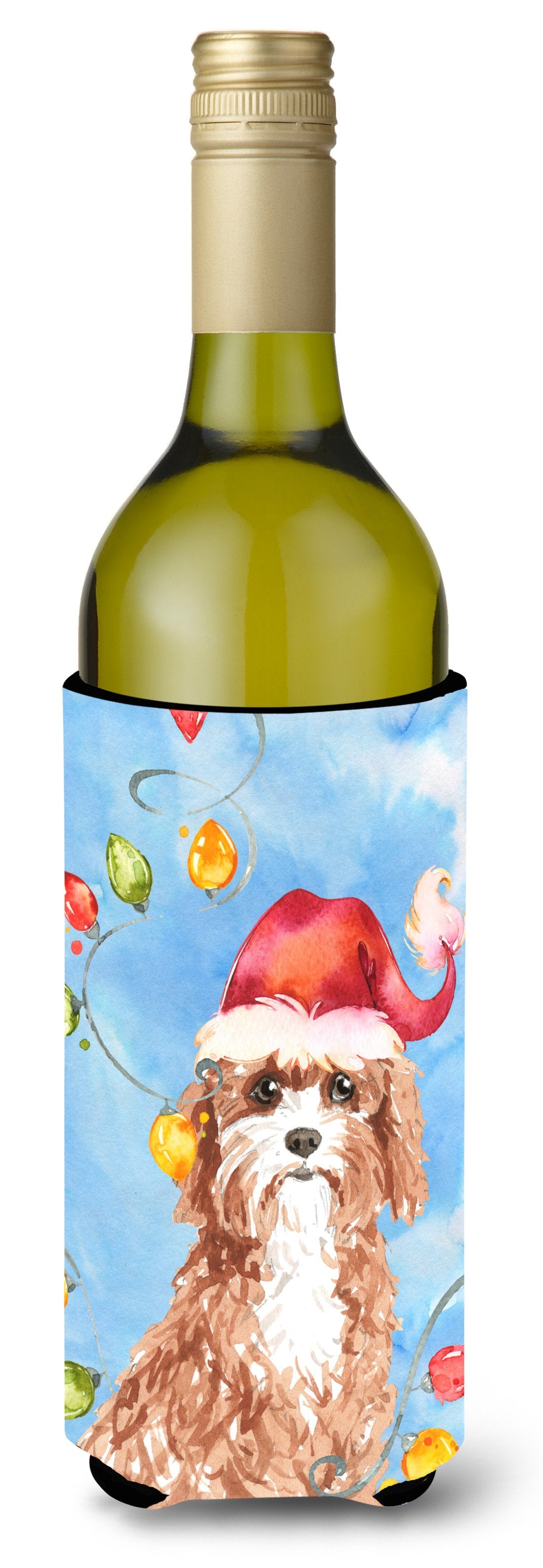 Christmas Lights Cavapoo Wine Bottle Beverage Insulator Hugger CK2476LITERK by Caroline&#39;s Treasures