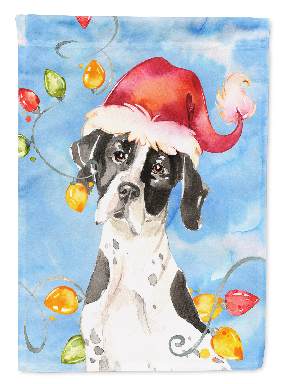 Christmas Lights English Pointer Flag Canvas House Size CK2477CHF  the-store.com.