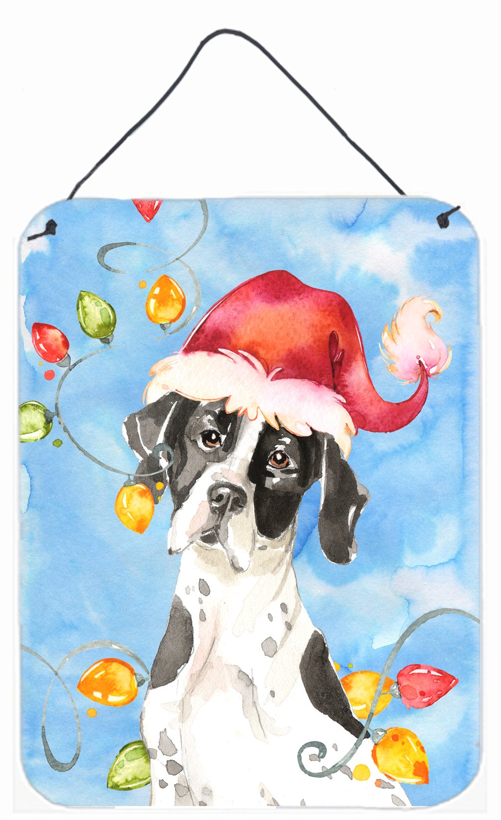 Christmas Lights English Pointer Wall or Door Hanging Prints CK2477DS1216 by Caroline&#39;s Treasures