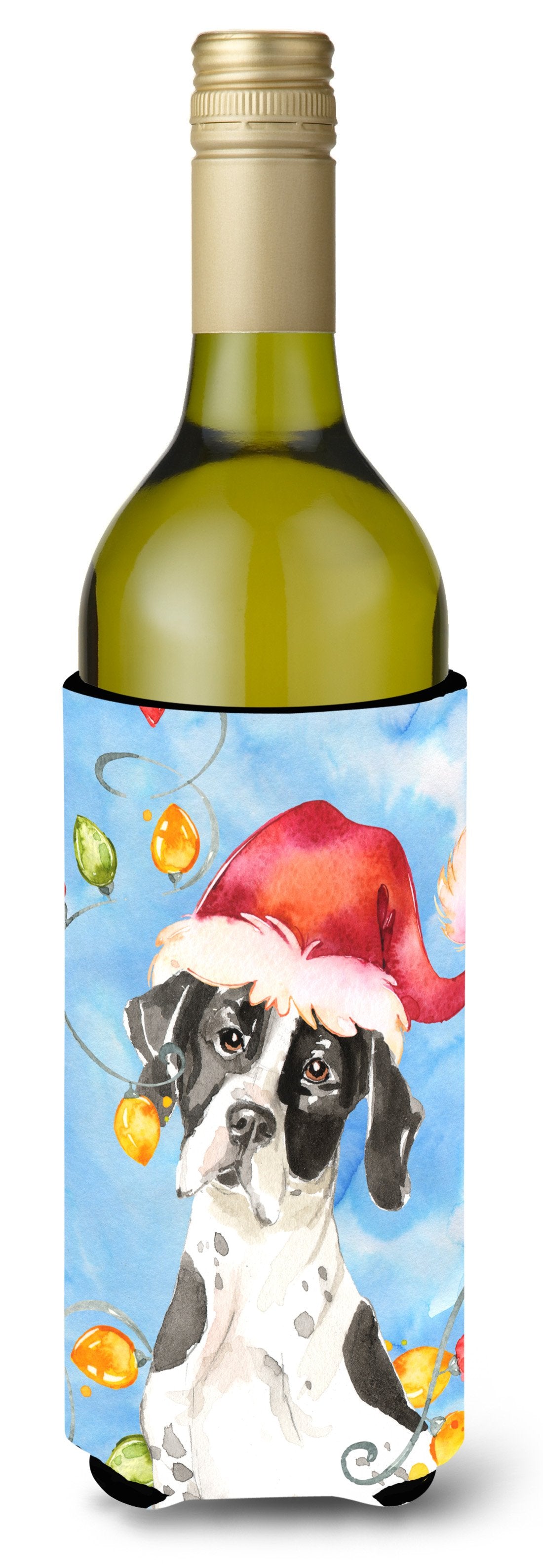 Christmas Lights English Pointer Wine Bottle Beverage Insulator Hugger CK2477LITERK by Caroline&#39;s Treasures