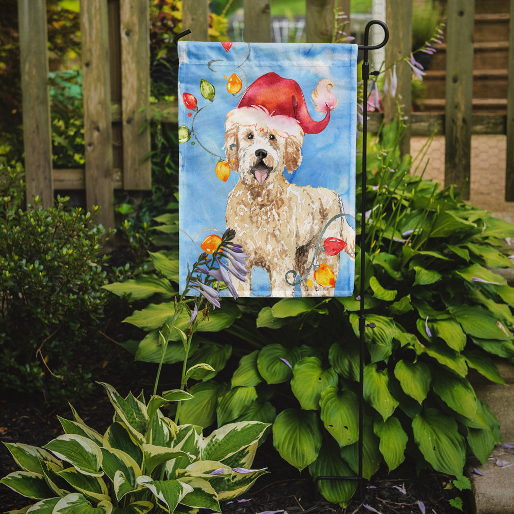 Caroline's Treasures Christmas Lights Goldendoodle Garden Flag - Outdoor Decorative Yard Flag CK2478GF