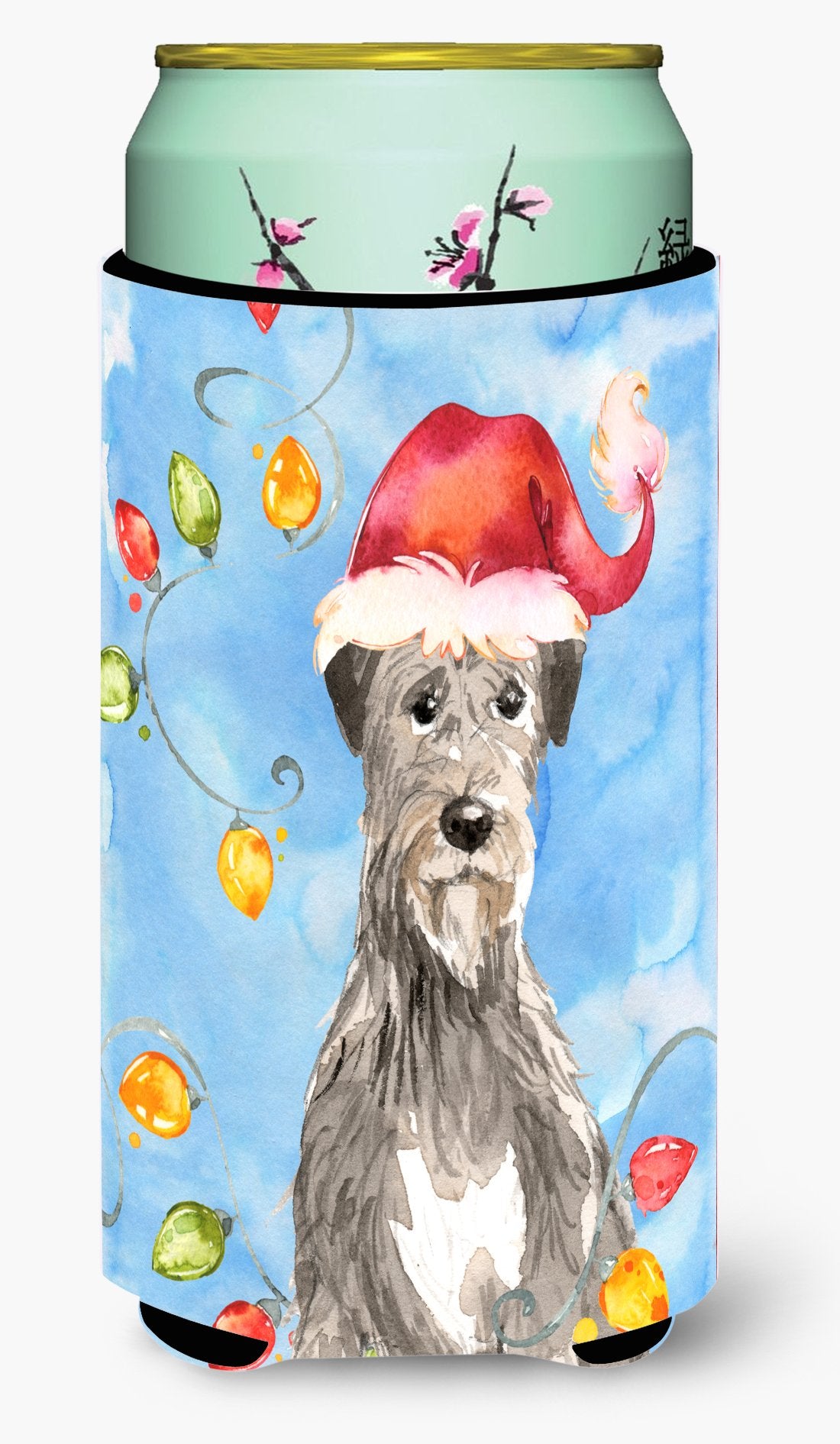 Christmas Lights Irish Wolfhound Tall Boy Beverage Insulator Hugger CK2481TBC by Caroline&#39;s Treasures
