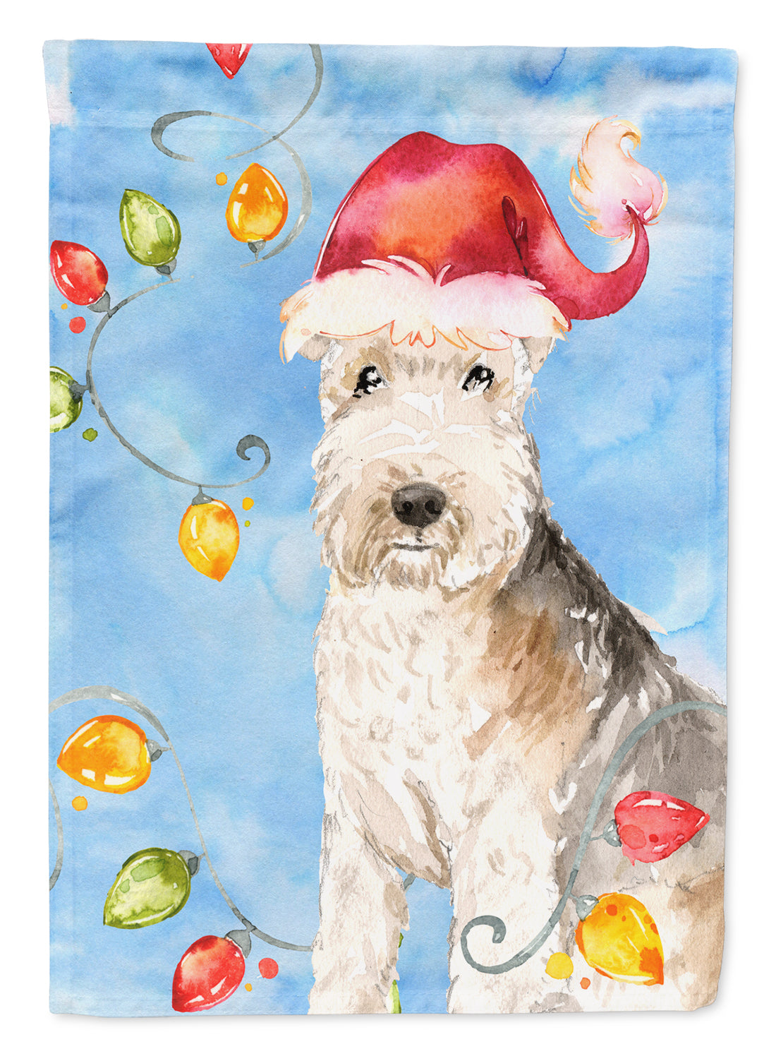 Christmas Lights Lakeland Terrier Flag Canvas House Size CK2483CHF