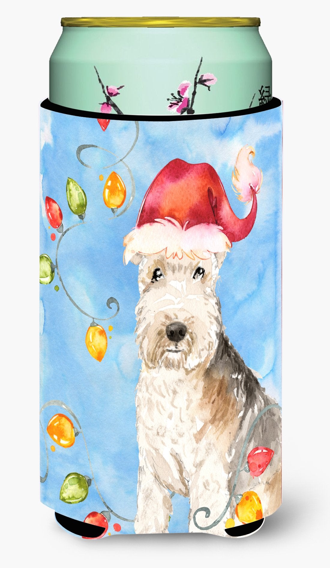 Christmas Lights Lakeland Terrier Tall Boy Beverage Insulator Hugger CK2483TBC by Caroline&#39;s Treasures
