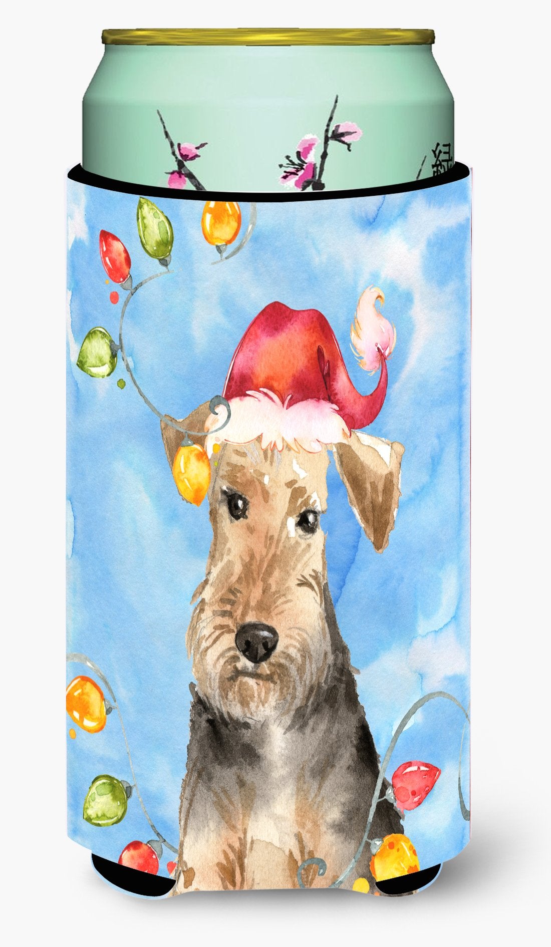 Christmas Lights Welsh Terrier Tall Boy Beverage Insulator Hugger CK2498TBC by Caroline&#39;s Treasures