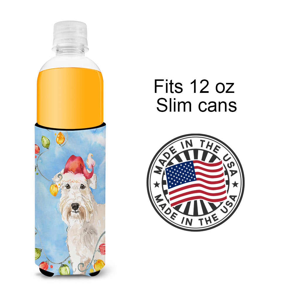 Christmas Lights Wheaten Terrier  Ultra Hugger for slim cans CK2499MUK  the-store.com.