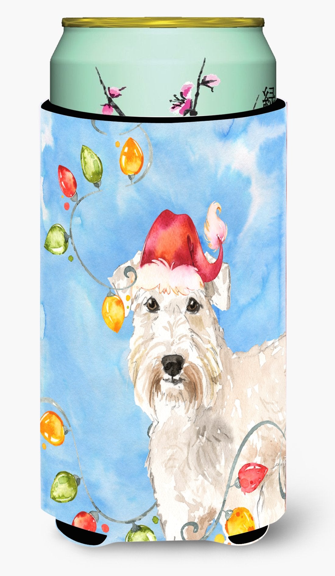 Christmas Lights Wheaten Terrier Tall Boy Beverage Insulator Hugger CK2499TBC by Caroline&#39;s Treasures