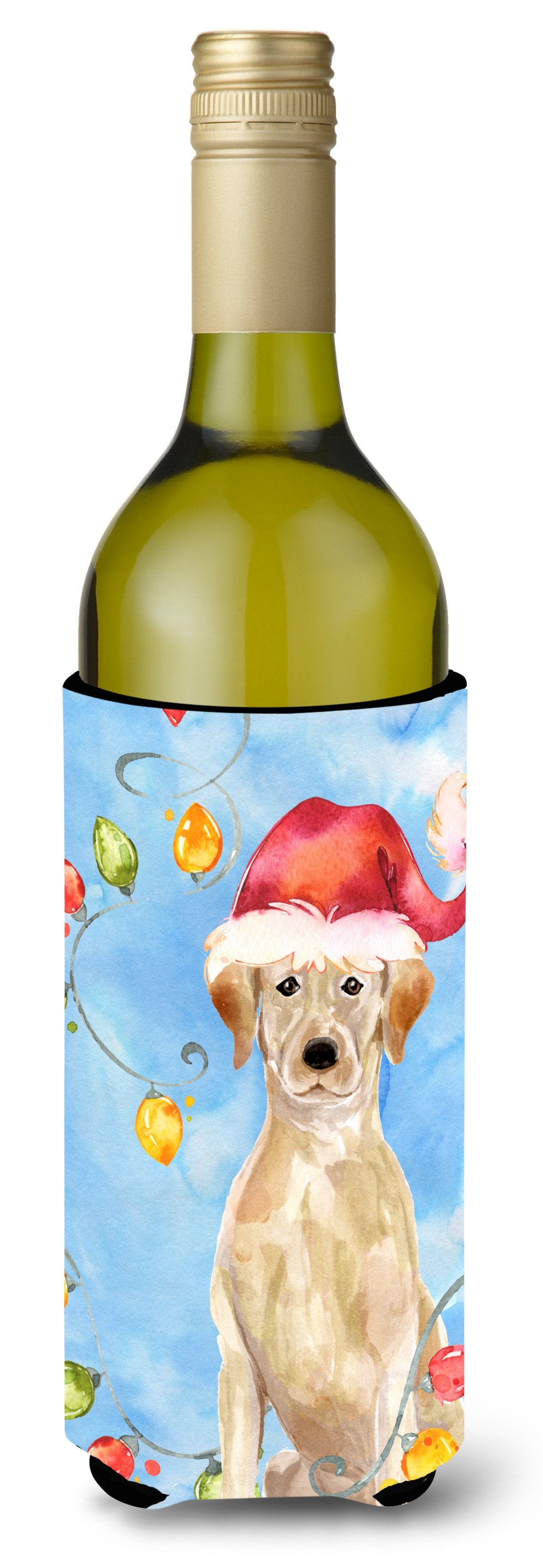 Christmas Lights Yellow Labrador Retriever Wine Bottle Beverage Insulator Hugger CK2507LITERK by Caroline&#39;s Treasures