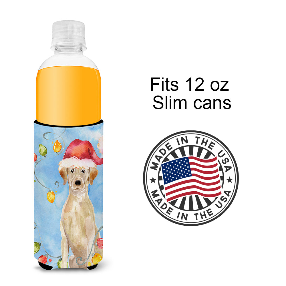 Christmas Lights Yellow Labrador Retriever  Ultra Hugger for slim cans CK2507MUK  the-store.com.