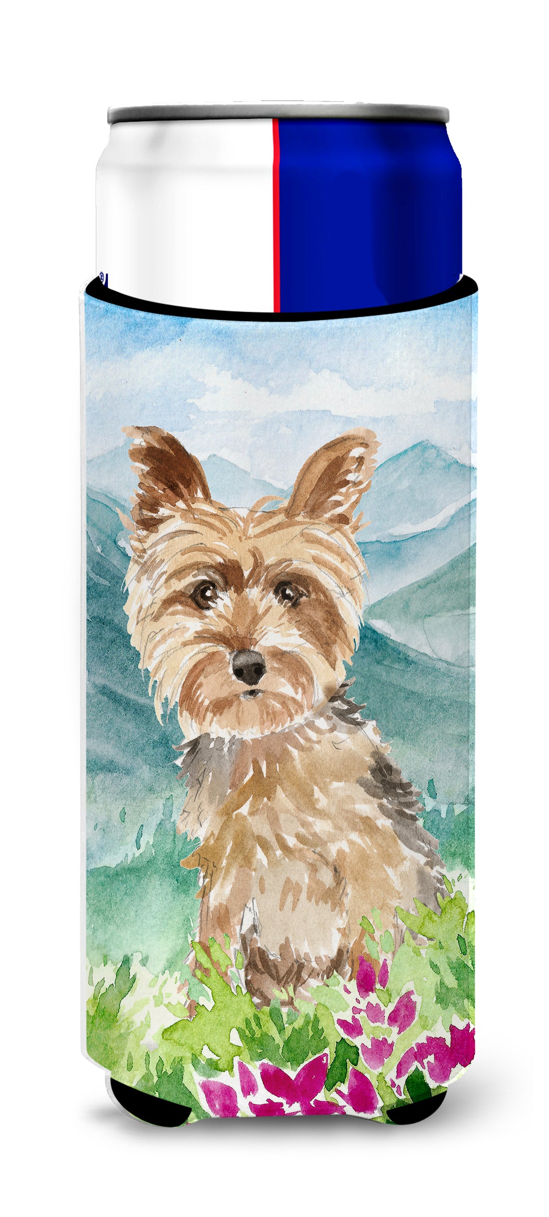 Mountian Flowers Yorkshire Terrier Yorkie  Ultra Hugger for slim cans CK2512MUK  the-store.com.
