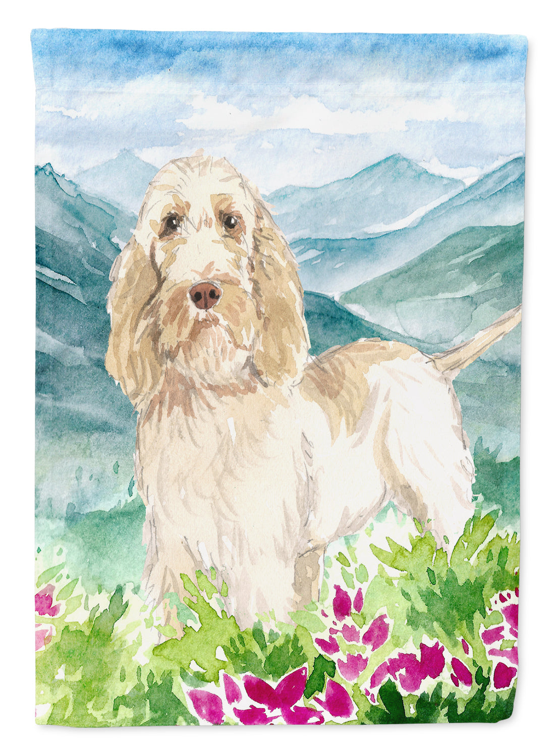 Mountian Flowers Spinone Italiano Flag Canvas House Size CK2518CHF