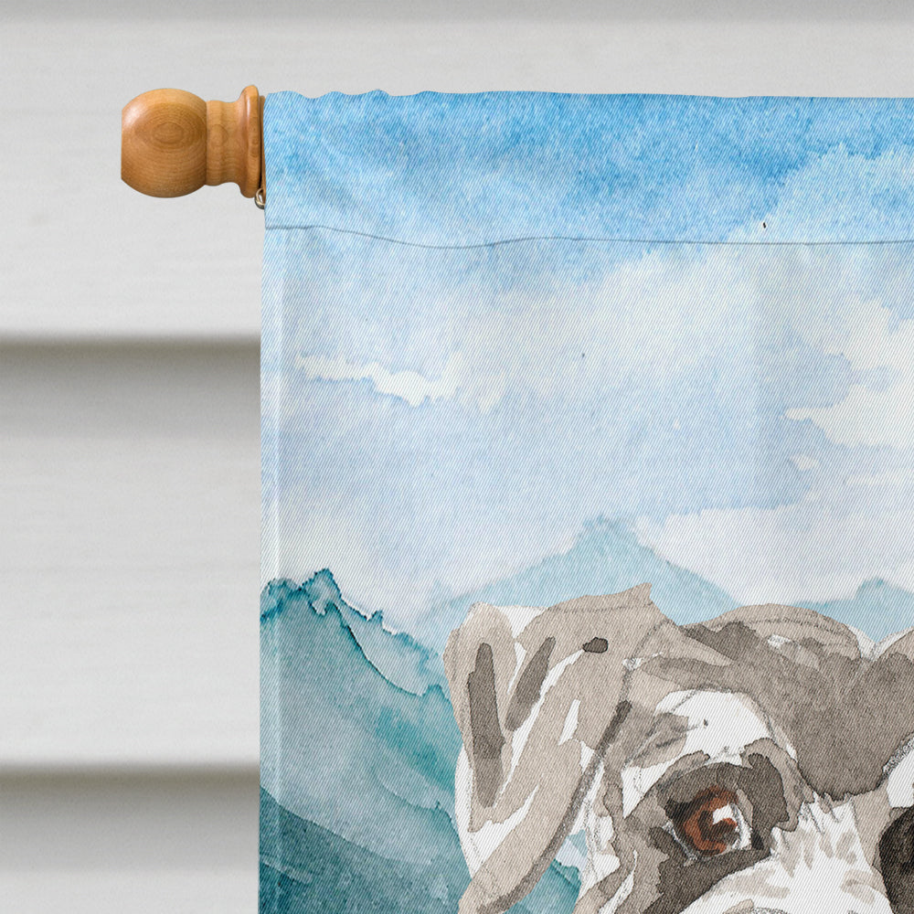 Mountain Flowers Schnauzer #1 Flag Canvas House Size CK2524CHF  the-store.com.