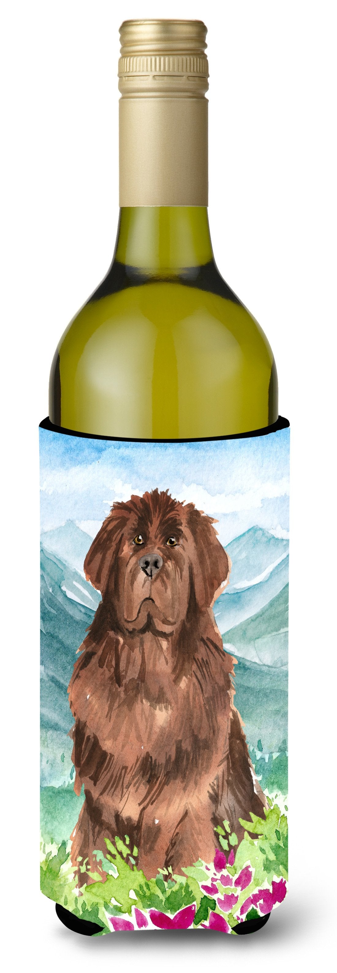 Mountain Flowers Newfoundland Wine Bottle Beverage Insulator Hugger CK2527LITERK by Caroline&#39;s Treasures