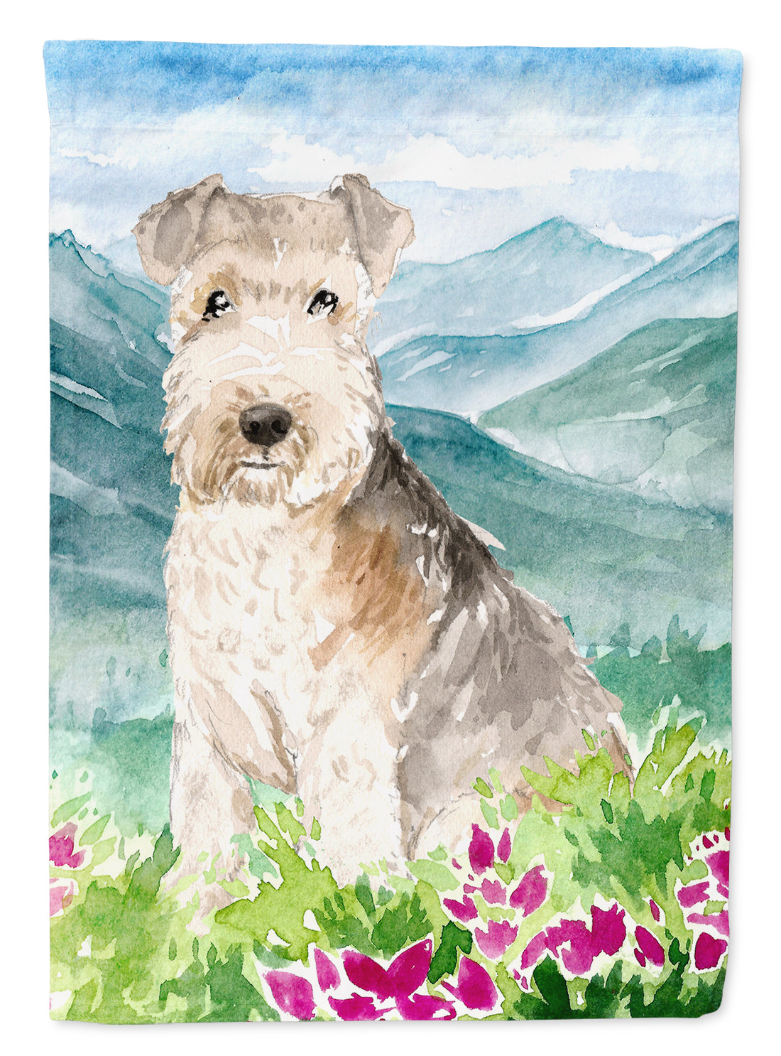 Mountain Flowers Lakeland Terrier Flag Canvas House Size CK2531CHF