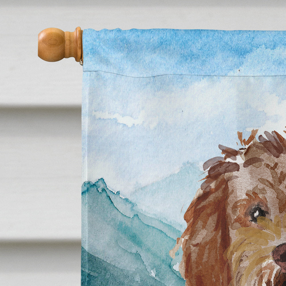 Mountain Flowers Labradoodle Flag Canvas House Size CK2532CHF  the-store.com.