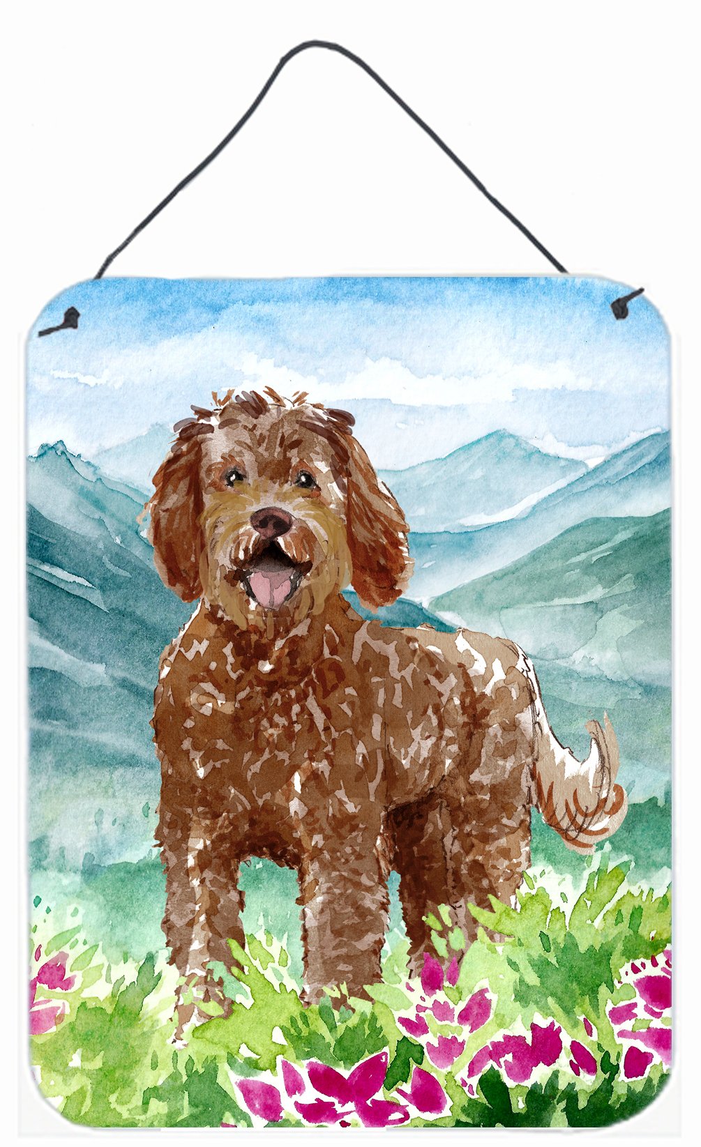 Mountain Flowers Labradoodle Wall or Door Hanging Prints CK2532DS1216 by Caroline&#39;s Treasures