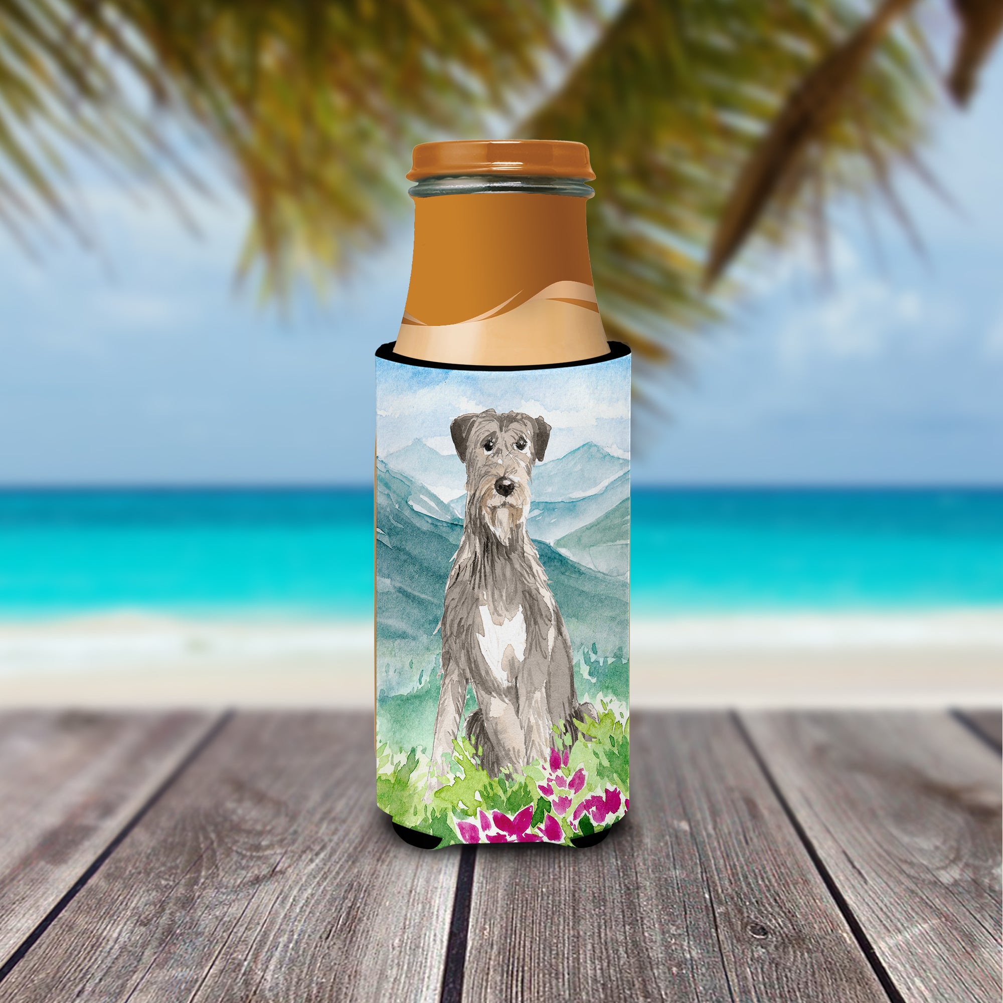 Mountain Flowers Irish Wolfhound  Ultra Hugger for slim cans CK2534MUK  the-store.com.