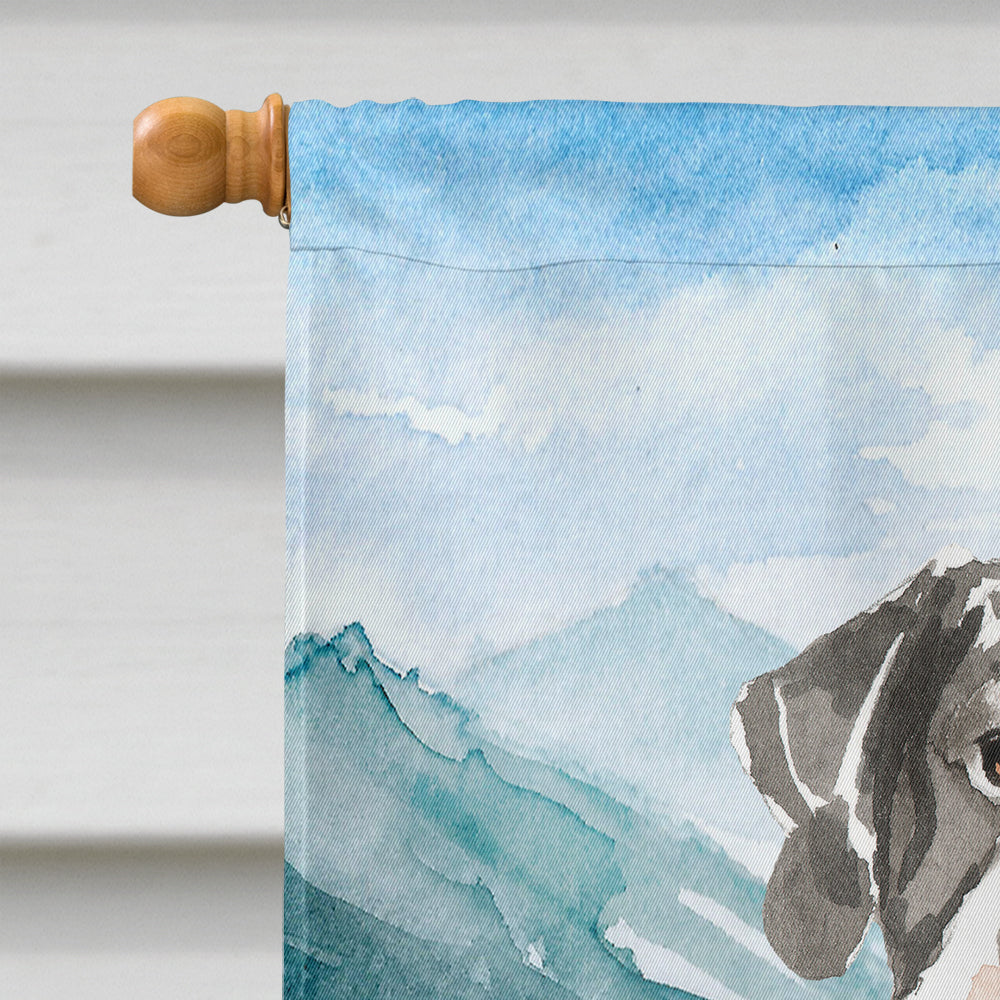 Mountain Flowers English Pointer Flag Canvas House Size CK2538CHF  the-store.com.