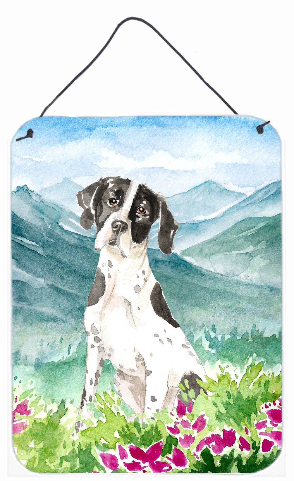 Mountain Flowers English Pointer Wall or Door Hanging Prints CK2538DS1216 by Caroline&#39;s Treasures