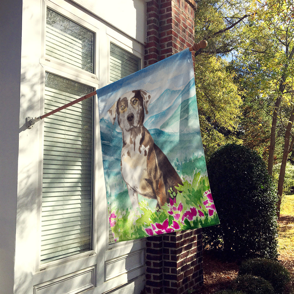 Mountain Flowers Catahoula Leopard Dog Flag Canvas House Size CK2540CHF  the-store.com.