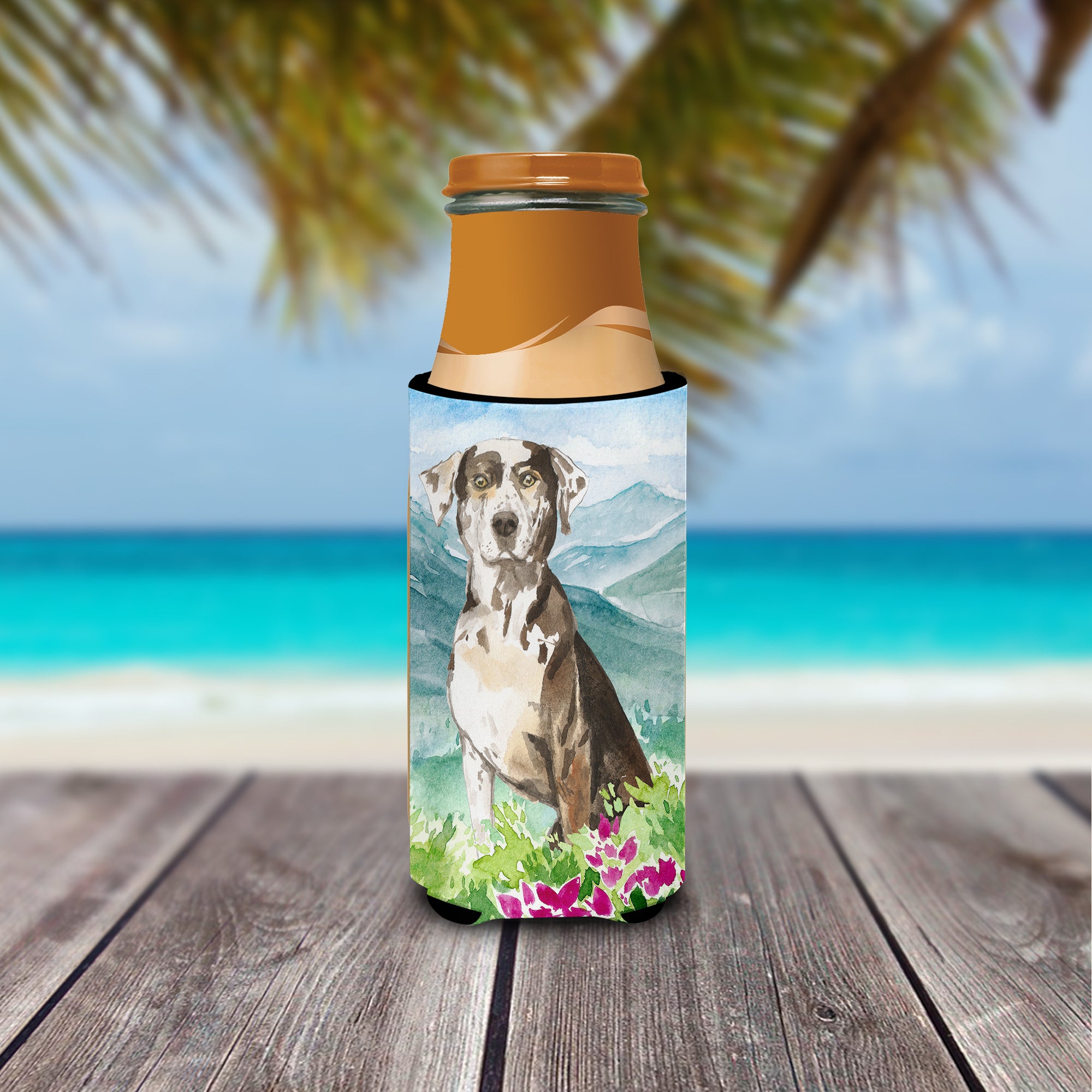 Mountain Flowers Catahoula Leopard Dog  Ultra Hugger for slim cans CK2540MUK
